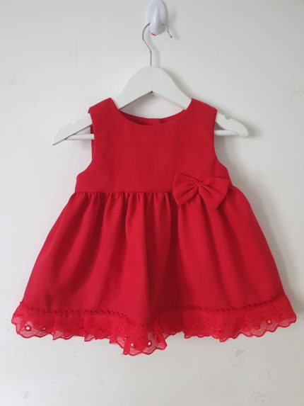 Vestido vermelho de linho